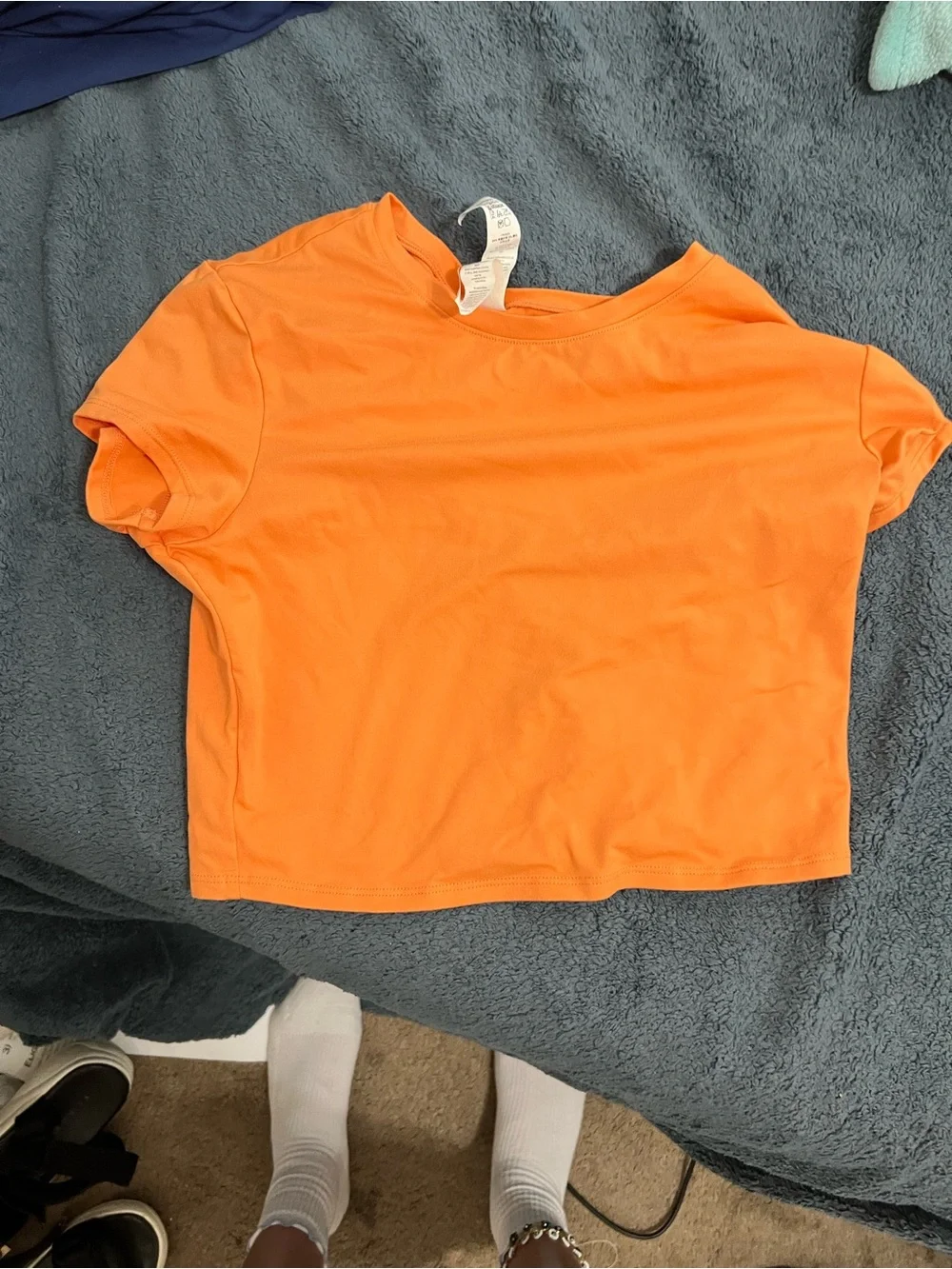 ALO Yoga Bright Orange Cropped Tee